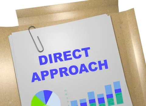Direct Approach business concept Illustrazione stock