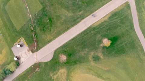 Direct arial over course including ponds Stock-Footage 105320325