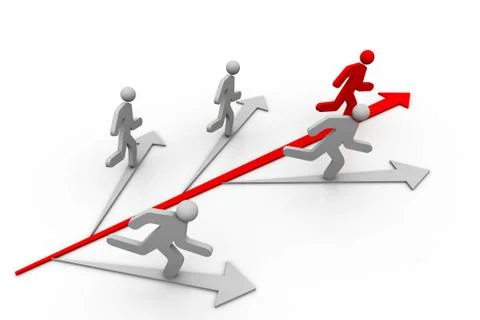 Direct business way Illustrazione stock