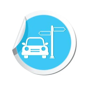 Direct car BLUE LABEL Stock Illustration