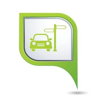 Direct car GREEN pointer Stock Illustration