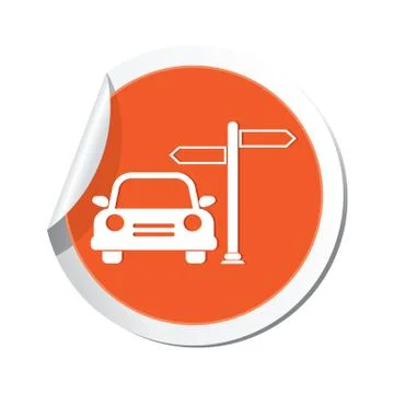 Direct car ORANGE LABEL Stock Illustration