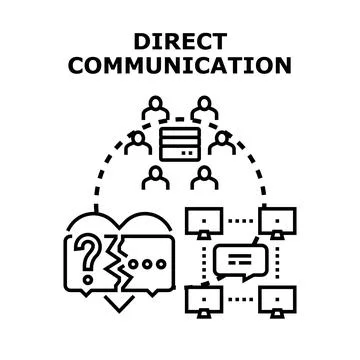 Direct communication concept for business connection Stock Illustration