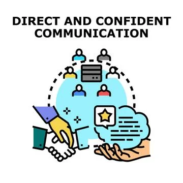 Direct confident communication developing business relationships 스톡 일러스트