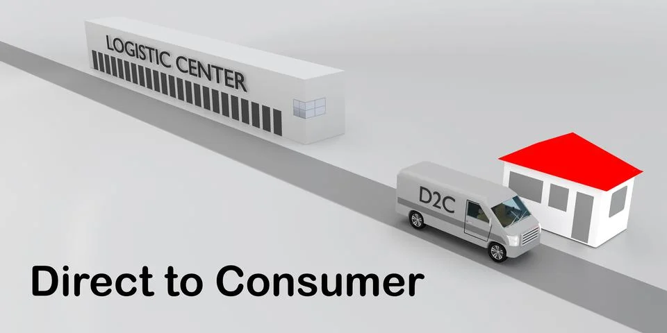 Direct to Consumer concept Illustrazione stock