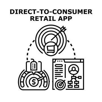 Direct to consumer marketing strategy achieving business goals Иллюстрация