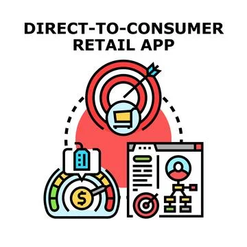 Direct to consumer marketing strategy achieving business goals Иллюстрация