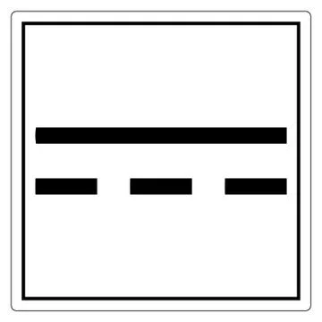 Direct Current DC Symbol Sign, Vector Illustration, Isolate On White Backgrou Stock Illustration