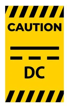Direct Current DC Symbol Sign Isolate On White Background,Vector Illustration Stock Illustration