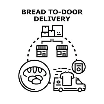 Direct to customer delivery service concept Stock Illustration