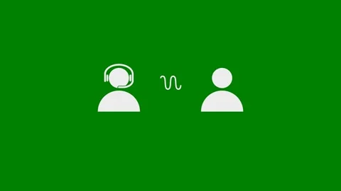 Direct Customer Support Concept - Green Screen, 7.5% gray Stock Footage 332320722