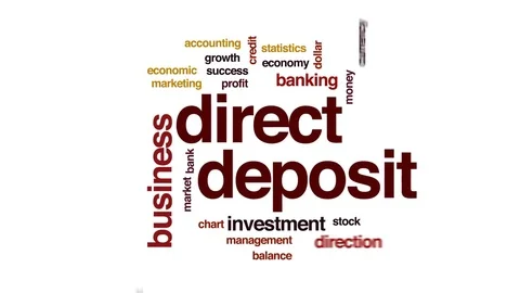 Direct deposit animated word cloud, text... | Stock Video | Pond5