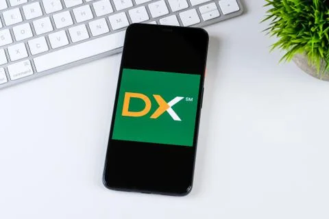 Direct Express app logo on a smartphone screen Stock Photos