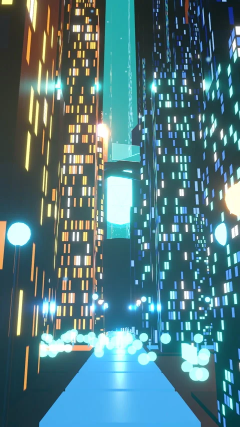Direct forward movement within tight urban corridor, Vertical 9:16 4K Stock Footage 336840871