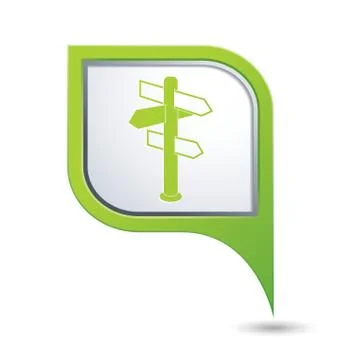 Direct GREEN pointer Stock Illustration