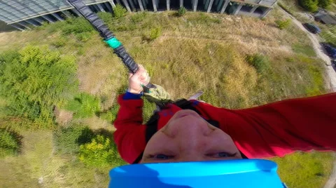 Direct leap forward - the camera over your head Stock Footage 43806284