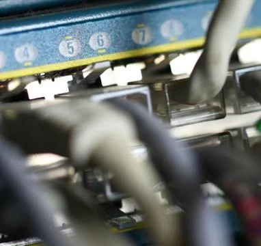 Direct line of network to attached device Foto stock