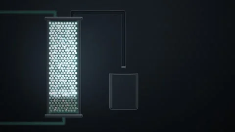 Direct Lithium Extraction Sorbent Column Brine Process Explainer Animation 库存影片 347525548