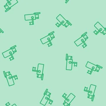 Direct mail advertising line vector seamless pattern Stock Illustration