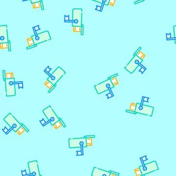 Direct mail advertising vector seamless pattern 库存插图