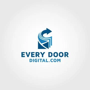 Direct Mail delivered vector logo design template Stock Illustration