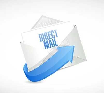 Direct mail email message illustration design Stock Illustration
