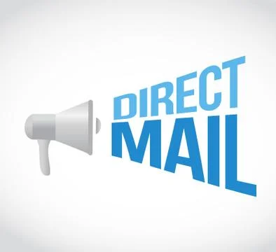 Direct mail megaphone message Stock Illustration