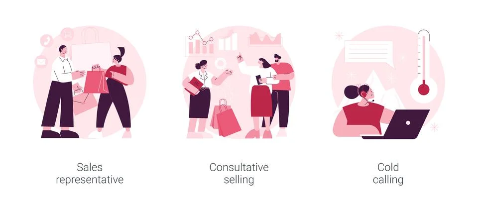 Direct marketing abstract concept vector illustrations. Stock Illustration