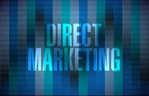 Direct marketing binary background sign concept Stockillustratie