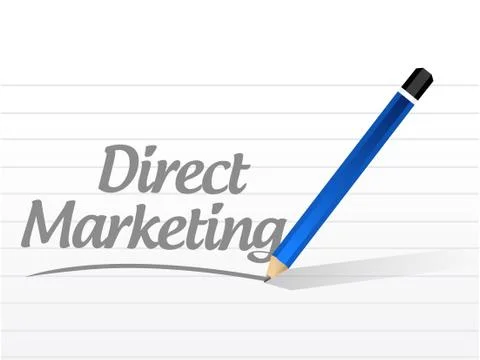 Direct marketing message sign concept Stock Illustration