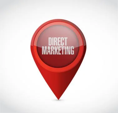 Direct marketing pointer sign concept Illustrazione stock