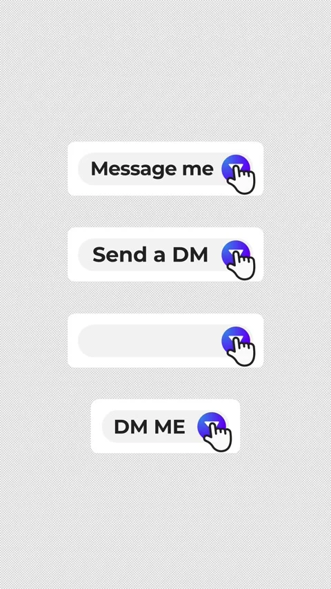 Direct Message CTA Animation Pack Alpha Channel Vertical 4K 库存影片 335936615