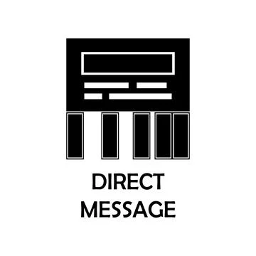 Direct message icon. Element of marketing for mobile concept and web apps Stock Illustration