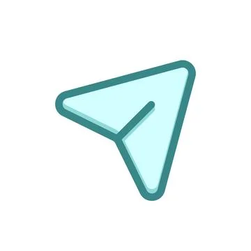 Direct message icon in flat style. Paper airplane notification vector illus.. Stock Illustration