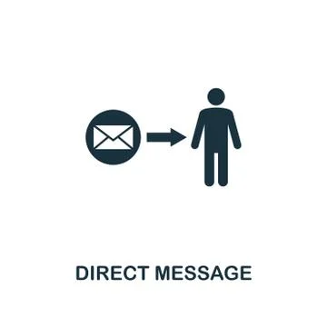 Direct Message icon. Premium style design from advertising icon collection. UI Stock Illustration