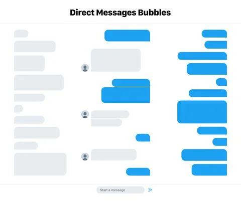 Direct Messages Bubbles Stock Illustration