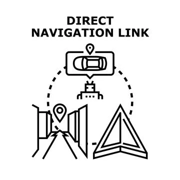 Direct navigation link concept vector illustration Stock Illustration