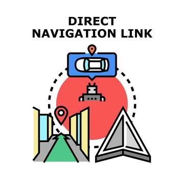Direct navigation link concept vector illustration イラスト素材