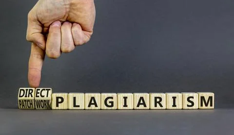 Direct or patchwork plagiarism symbol. Concept words Direct plagiarism Patchw Stock-Fotos