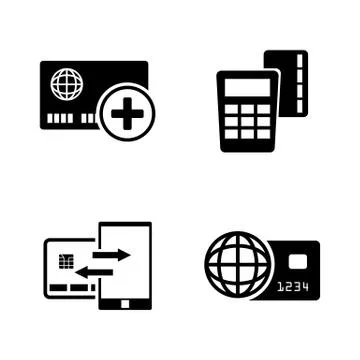 Direct payments. Simple Related Vector Icons Stock Illustration