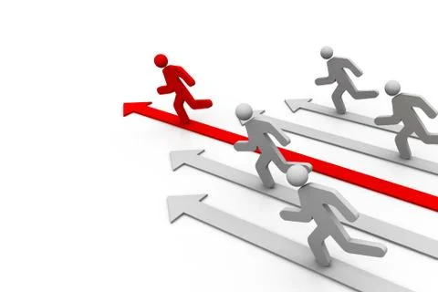Direct road to success Stock Illustration