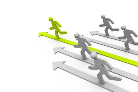 Direct road to success Stock Illustration