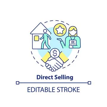 Direct selling concept icon Stock Illustration