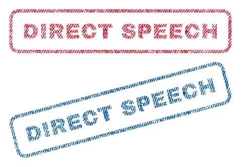 Direct Speech Text Textile Seal Stamp Watermarks Stock Illustration