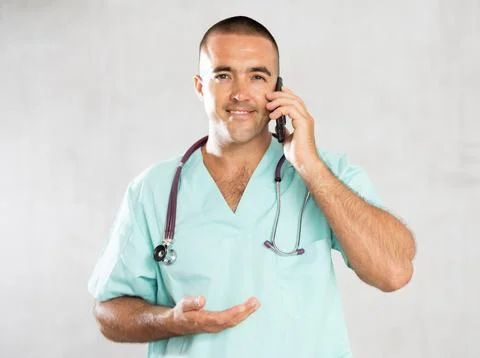 Direct telephonic conversation Stock Photos