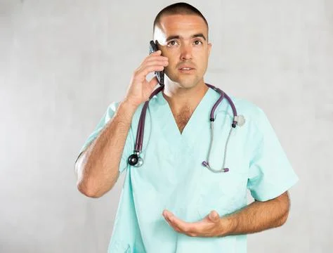 Direct telephonic conversation Stock Photos