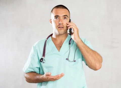 Direct telephonic conversation Stock Photos