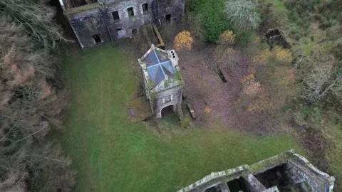 Direct View Above Carmichael House Central Tower - Aerial Footage Stock Footage 256043068