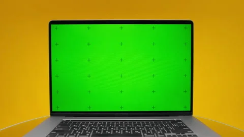 Direct View Laptop Blank Screen Replacement on Yellow Stock Footage 345832984