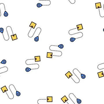Direction abd location delivery box vector seamless pattern 스톡 일러스트